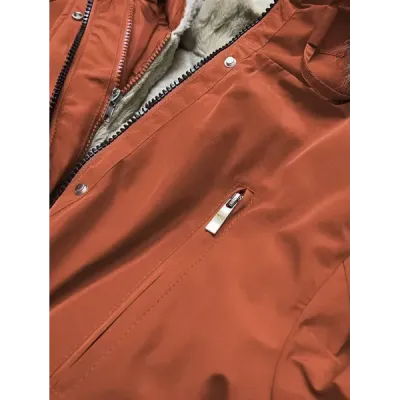 Dámská zimní bunda MODA553 hnědá