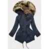 Dámská zimní bunda MODA137 tmavě modrá