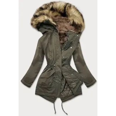 Dámská zimní bunda MODA137 khaki
