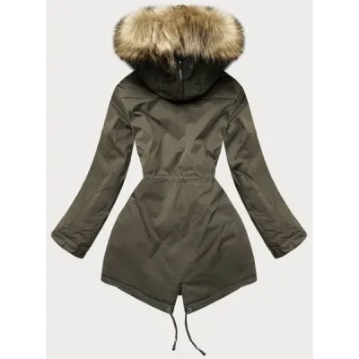 Dámská zimní bunda MODA137 khaki