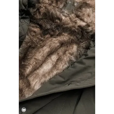 Dámská zimní bunda MODA137 khaki