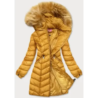 Dámská zimní bunda MODA8916 žlutá