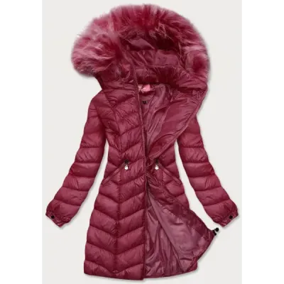 Dámská zimní bunda MODA8916 bordó