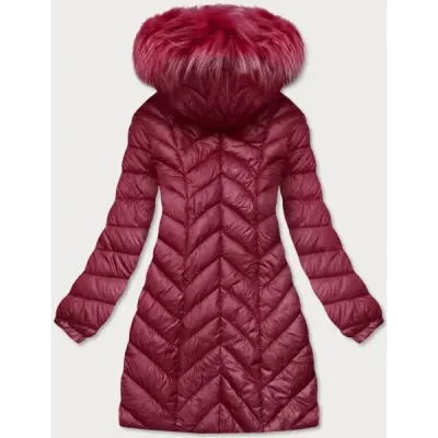 Dámská zimní bunda MODA8916 bordó