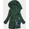 Dámská asymetrická zimní bunda MODA1113 zelená