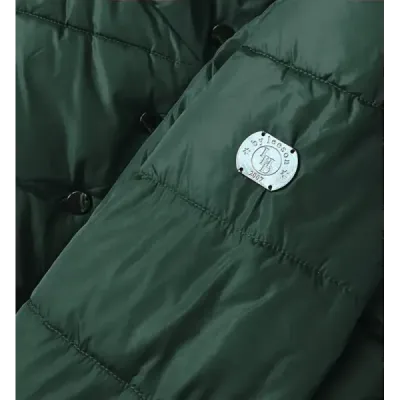 Dámská asymetrická zimní bunda MODA1113 zelená
