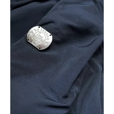 Dámská oboustranná zimní bunda MODA1508 tmavěmodro-bílá