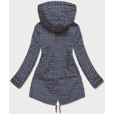 Dámská oboustranná podzimní bunda parka MODA581X červeno-šedá