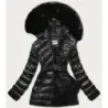Dámská lesklá zimní bunda MODA674 černá 2