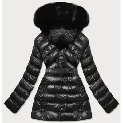 Dámská lesklá zimní bunda MODA674 černá 2