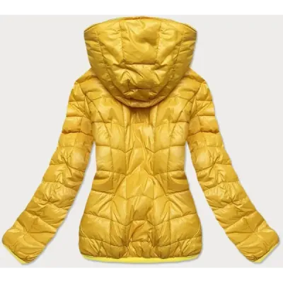 Dámská oboustranná zimní bunda MODA832A žlutá