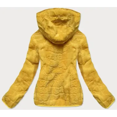 Dámská oboustranná zimní bunda MODA832A žlutá