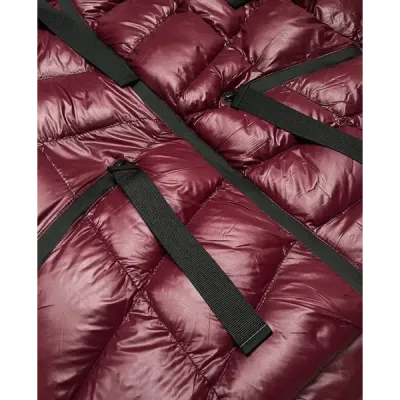 Dámská krátká zimní bunda MODA3066 višňová