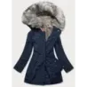 Dámská zimní bunda MODA1309 tmavě modrá