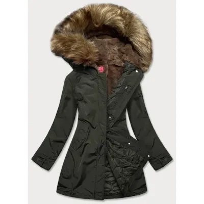 Dámská zimní bunda MODA1309 khaki