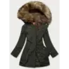 Dámská zimní bunda MODA1309 khaki