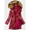 Lesklá dámská zimní bunda MODA1008 červená