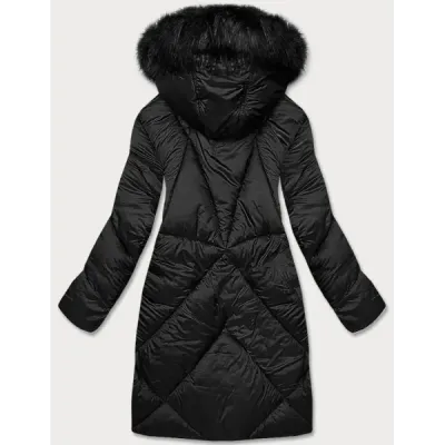 Dlouhá dámská zimní bunda MODA3070 černá