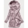 Dámská kožešinová bunda MODA741 růžová