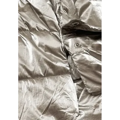 Lesklá dámská zimní bunda MODA775 béžová
