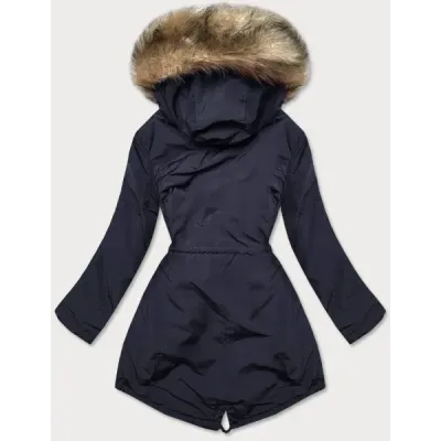 Dámská zimní bunda parka MODA578 tmavě modrá