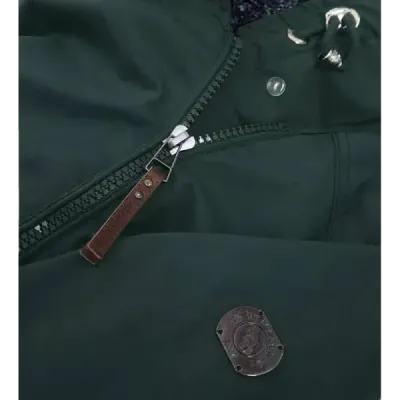 Voděodolná dámská zimní bunda parka MODA923 zeleno-šedá