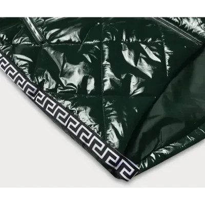 Dámská lesklá jarní bunda MODA7258BIG zelená