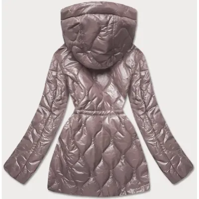 Dámská jarní bunda s ozdobnou podšívkou MODA2182 cappuccino