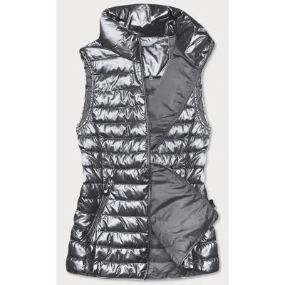 Dámská metalická vesta MODA6806 šedá