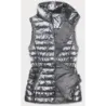 Dámská metalická vesta MODA6806 šedá