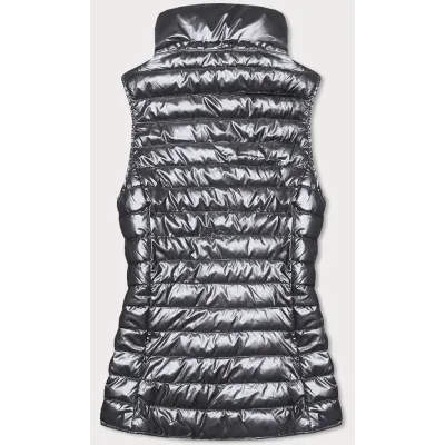 Dámská metalická vesta MODA6806 šedá