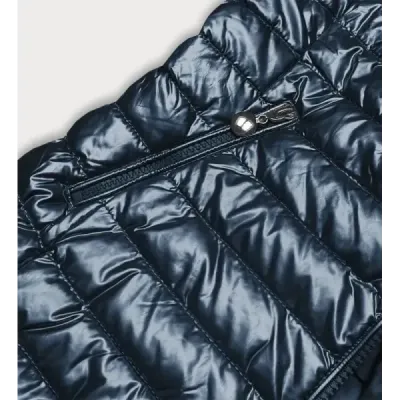 Dámská metalická vesta MODA6806 tmavě modrá
