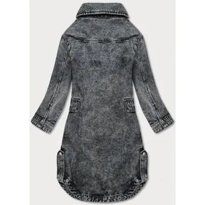 Volná dámská jeansová bunda MODA7017 černá Volná dámská jeansová bunda MODA7017 černá