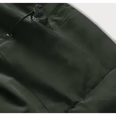 Dámská zimní bunda s kožešinou MODA1501 army Dámská zimní bunda s kožešinou MODA1501 army