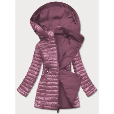 Dámská oboustranná jarní bunda MODA6808 fialová