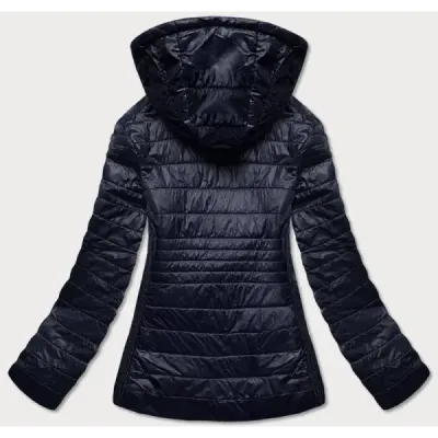 Prošívaná dámská jarní bunda MODA7012 tmavě modrá
