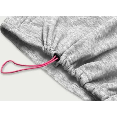 Krátká dámská bavlněná mikina MODA6031 šedá