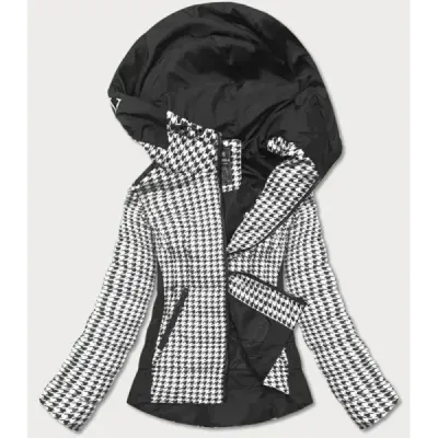 Dámská jarní bunda MODA716 černo-bílá