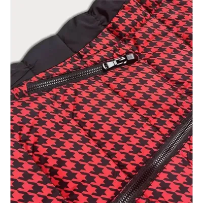Dámská jarní bunda MODA716 černo-červená