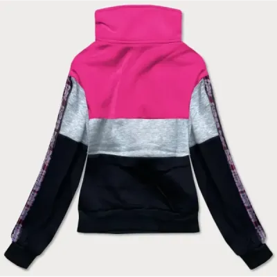 Dámská mikina MODA6019 růžovo-šedá