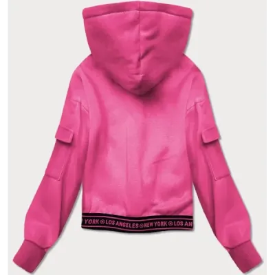 Dámská krátká mikina MODA6030 růžová