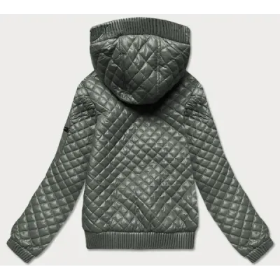 Krátká dámská jarní bunda MODA7261 khaki
