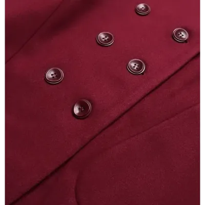 Dámská kabát plus zise s kapucí MODA2728BIG bordó