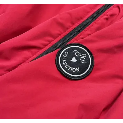 Dámská asymetrická bunda parka MODA8001 červená