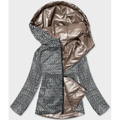 Dámská oboustranná zimní bunda MODA9795 cappuccino