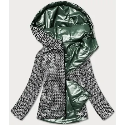 Dámská oboustranná zimní bunda MODA9795 zelená