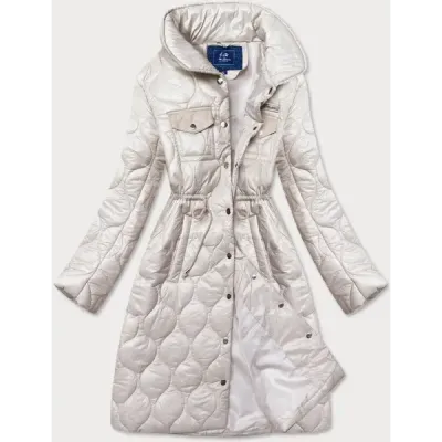 Dámská dlouhá jarní bunda MODA8-001 béžová