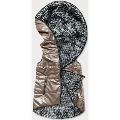 Dámská oboustranná vesta MODA8006 cappuccino