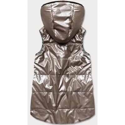 Dámská oboustranná vesta MODA8006 cappuccino