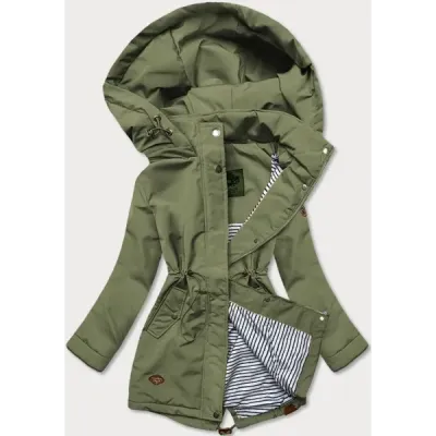 Dámská bunda s kapucí MODA563 khaki